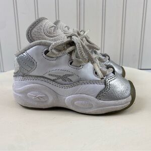 Reebok Infants‎ Allen Iverson Question Mid Toddler Sz 5 White 25th Anniversary